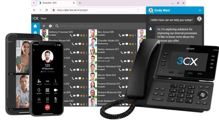 3CX APP Smartphone und Tischtelefon